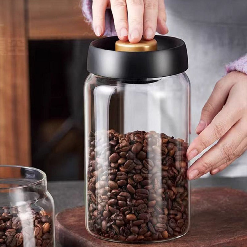 Glass jars of various sizes can be used to store tea, coffee, beans, sugar, etc., to give your food a home