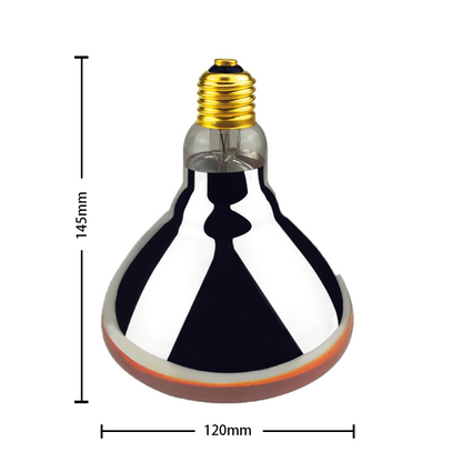 Size comparison of BONGBADA PAR38 infrared heat lamp 100W-275W for poultry and livestock use