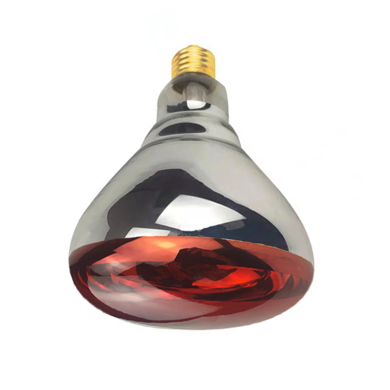 Red heat lamp bulb for chickens and poultry enclosures